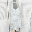 Calvin Klein  Polkadot Chiffon Sleeveless Tent Swing Dress White Grey Size 8 Photo 2