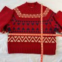 Universal Threads Universal Thread Women's Small Red Knit Mock Neck Sweater Photo 3