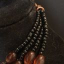 Coldwater Creek  amber colored beaded multi stand necklace Photo 2