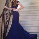 Ellie Wilde Navy Two Piece Prom Dress Photo 0