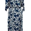 Acting Pro NEW  Navy and White Floral Knit V Neck Short Sleeve Dress Size 1X Photo 9