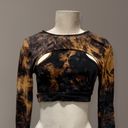 Cropped Long Sleeve Top Set Tie Dye Size M Photo 1