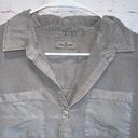 Thread and Supply  small button down casual blouse grey collared neck oversized Photo 1