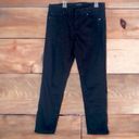 White House | Black Market  Mid Rise Black Jeans Skimmer Zip Ankle Rhinestone Sz 8 Photo 2