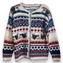 heirloom collectibles Vintage  Heart Sweater Cardigan Women’s Size Medium Photo 0