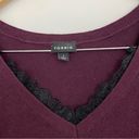 Torrid  Pullover Lace Trim V-Neck Tunic Sweater purple size 1X Photo 3