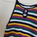 Forever 21 rainbow stripe cropped retro knit sweater tank top NWT NEW Photo 1