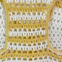 Handmade Yellow And White Crochet Knitted Sweater Vest Size M Photo 3