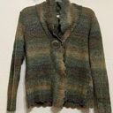 Dress Barn  Cardigan Sweater One Over-sized Button Green Size XL Photo 0