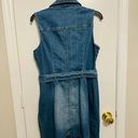 Love Tree New! Belted Button Up Denim Mini Dress Size M Photo 4