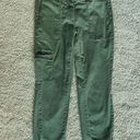 J.Jill  Cargo Slim-leg Pant Mid Rise Olive Green Stretch Size 2 Petite Photo 3