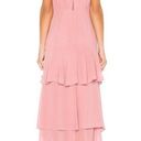 Majorelle  Gustav Dress Maxi Tiered Ruffle in Mauve Pink XS Photo 2