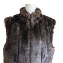 Gallery  Women Vest Brown Faux Fur Pockets Vest Coat Size Medium Photo 3