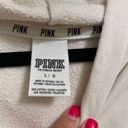 PINK - Victoria's Secret  Ivory Black Pullover Hoodie Sweater, L Photo 4