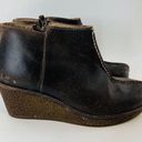 Olukai  Wedge Women's Ankle Booties Humu Size‎ 7 Brown Leather Photo 0