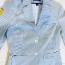 Tommy Hilfiger Vintage 90s  Pinstripe Linen Blazer - Blue/White - 4 Photo 7