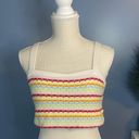 Fiore Rainbow Knit Cropped Tank Top Photo 0