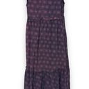 Petal Banjanan Constance  Power Blueprint Ruffle Purple Maxi Dress Size Large Photo 3