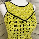 Hunter Bell Yellow & Black Crochet Skater Dress Photo 1