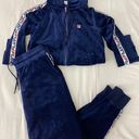 FILA Royal Blue Velvet Matching Sweat Set Photo 3