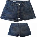 Gap  Denim Women's Low Rise Jean Shorts Dark Wash Stretch Sz 24 00 3.5” Larchmont Photo 1