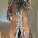 Wilson’s Leather Wilson's Penny Lane brown suede coat long jacket faux fur mixed colors small Photo 0