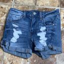 Aeropostale  Med Wash Ripped Distress Jean Shorts 2 Photo 0