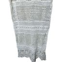 Crotchet Lace Sheer Boho Swim Coverup Beach Midi Dress White Size undefined Photo 6