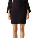 Slate + Willow  Solid Black Janis Bell Sleeve Square Neck Sheath Cocktail Dress 6 Photo 0