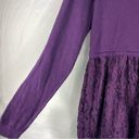 Torrid  Purple Lace Babydoll Pullover Peplum Long Sleeve Photo 3