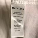 Athleta  Women’s White Long Sleeve Ribbed Open Slit Back Long Sleeve Shirt Photo 8