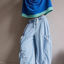 Free People Blue Outta Sight Parachute Pants Photo 2