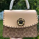 Coach Parker Top Handle In Signature Canvas With Rivets Photo 0