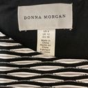 Donna Morgan Black White Pattern A-Line Flare Dress Size 8 Photo 3
