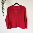 Wooden Ships  Red Love Oversized Crop Knit Sweater  Sz XS/S Photo 2