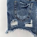 Vintage Havana  distressed mini skirt button fly denim jean blue 4 26 S Photo 7