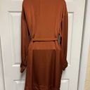 Stars Above Rust Copper Satin Short Robe Photo 6