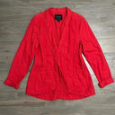 Sanctuary  Tiger Lily Linen Single Pocket Button Blazer Jacket. Red. Size… Photo 2