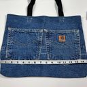 Carhartt Handmade  Denim Patchwork Small Shoulder Tote Bag One Of a Kind Y2K Photo 5