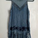 Gimmicks by BKE Gimmick Floral Embroidered Fringe Tank Top Photo 2