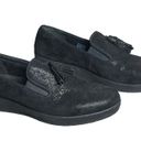 FitFlop  Womens Superskate Tassel Suede Shimmer Loafers Shoes 8.5 Black Slip On Photo 3