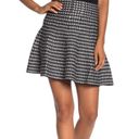 Max Studio Houndstooth High Waisted Flared Mini Skirt ,Size M Photo 0