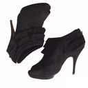 Moschino Cheap & Chic Black Suede Heel Booties Photo 2