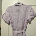 Hill House  The Laura Linen Dress in Lilac Stripe Purple Size XSMALL NWT Photo 7