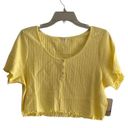 BP NWT  yellow lemonade Henley crop top 1X Photo 0