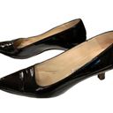 Manolo Blahnik  Patent Leather Pointed Toe Pumps Kitten Heel Black Women Size 6 Photo 2