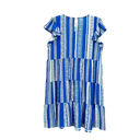 Flying Tomato Royal Blue Stripes Print Mini Dress Size L Photo 3