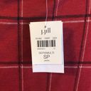 J.Jill  Red Plaid Sheath Dress Button Trim Pockets Photo 4