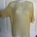 Giorgio Armani Vintage  unicorn top! Beautiful yellow, sheer, silk blend, flaws Photo 0