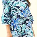 Lilly Pulitzer  Calla Printed Off-The-Shoulder High Tide Romper Photo 0